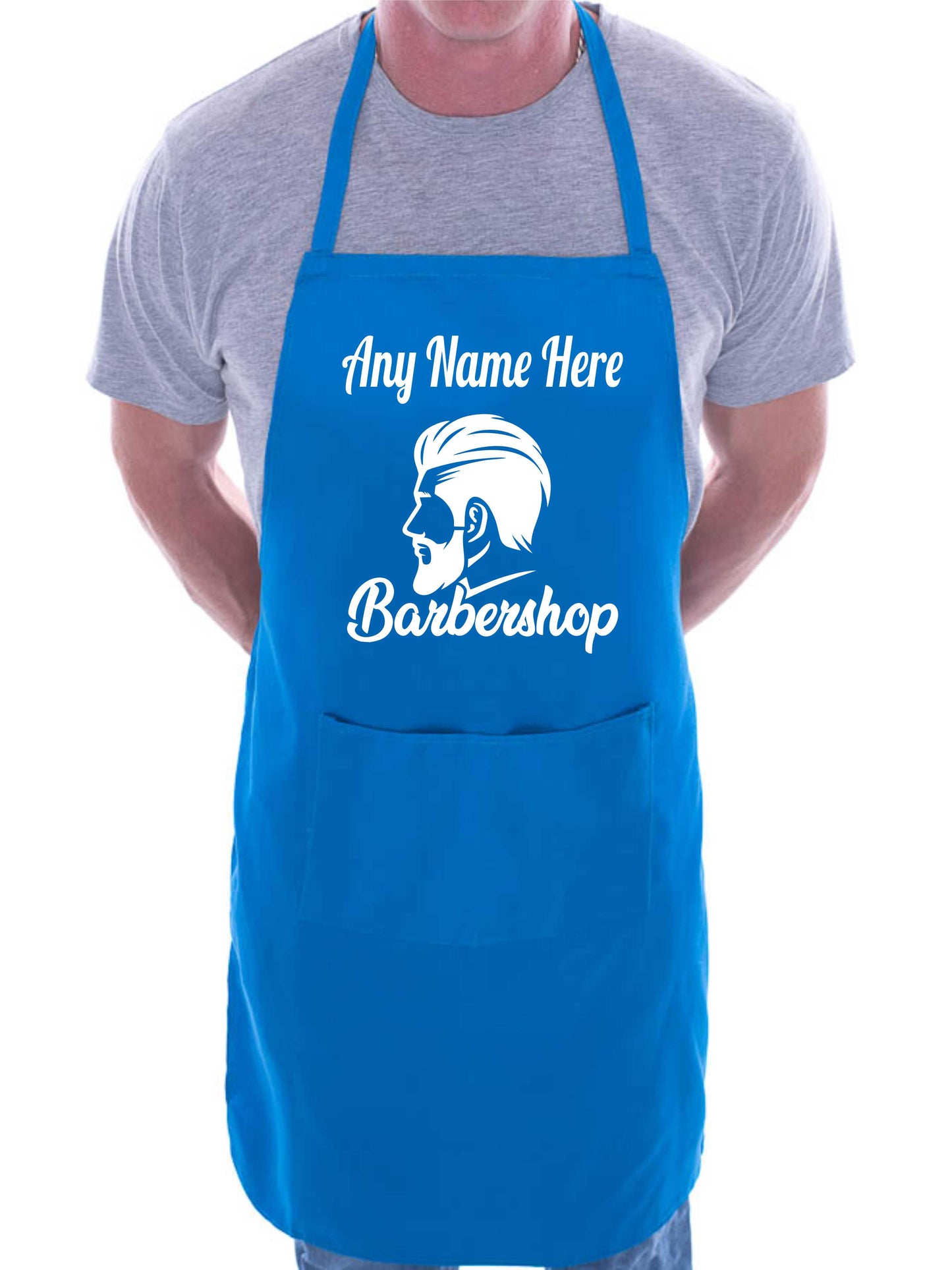 Personalised Apron Barber Shop Add Your Shop Name Here