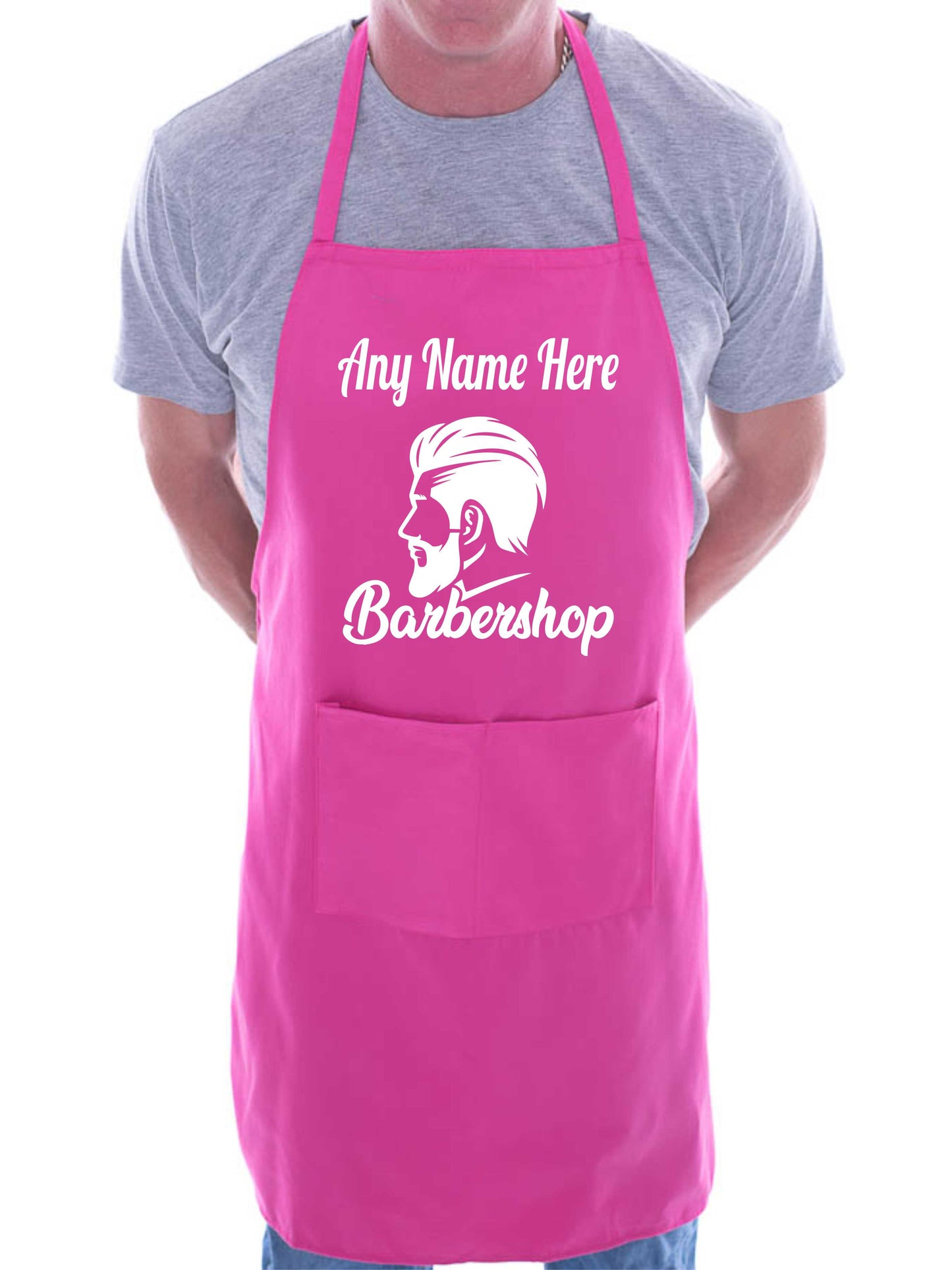 Personalised Apron Barber Shop Add Your Shop Name Here