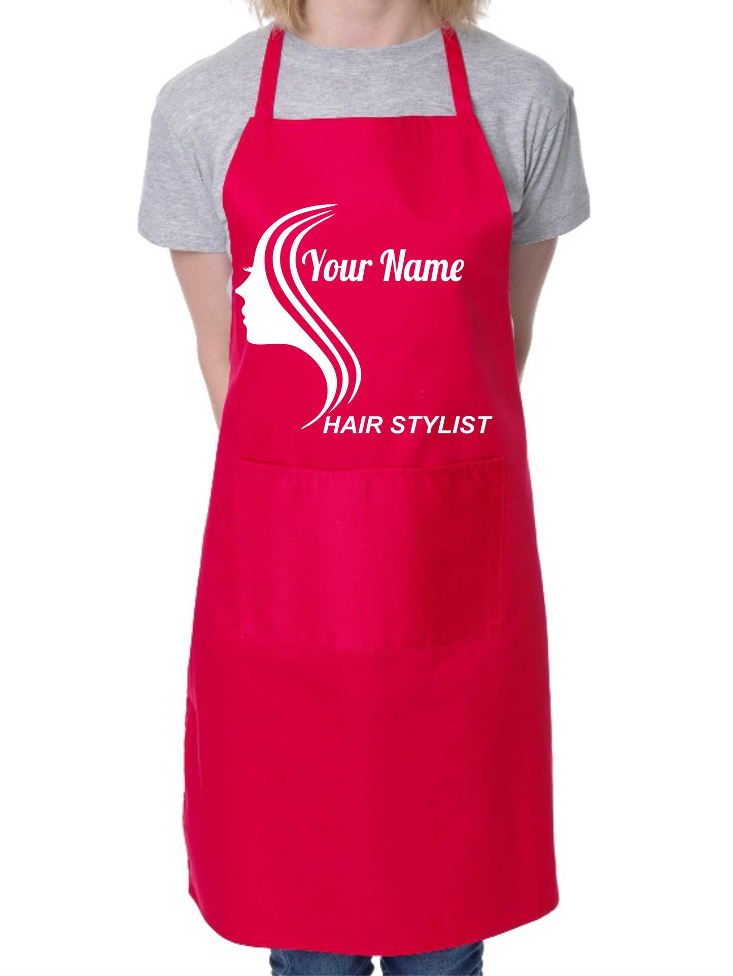 Personalised Apron Hair Stylist Add Shop Name Here Hairdresser