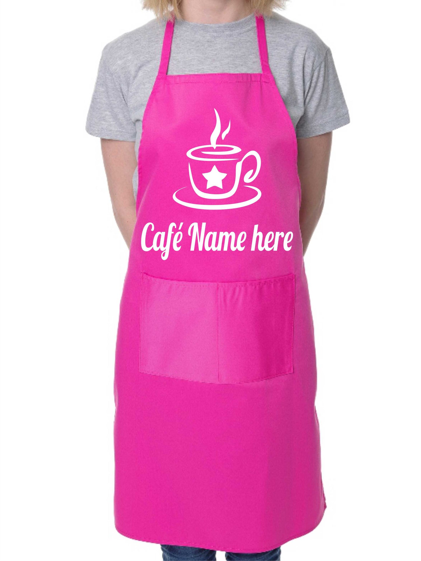 Personalised Apron Café Restaurant Add Your Shop Name here