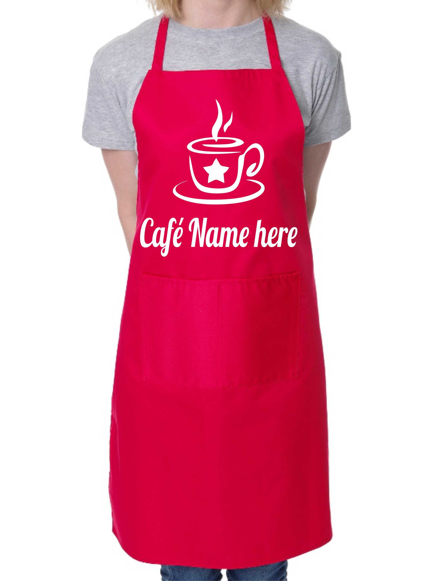 Personalised Apron Café Restaurant Add Your Shop Name here