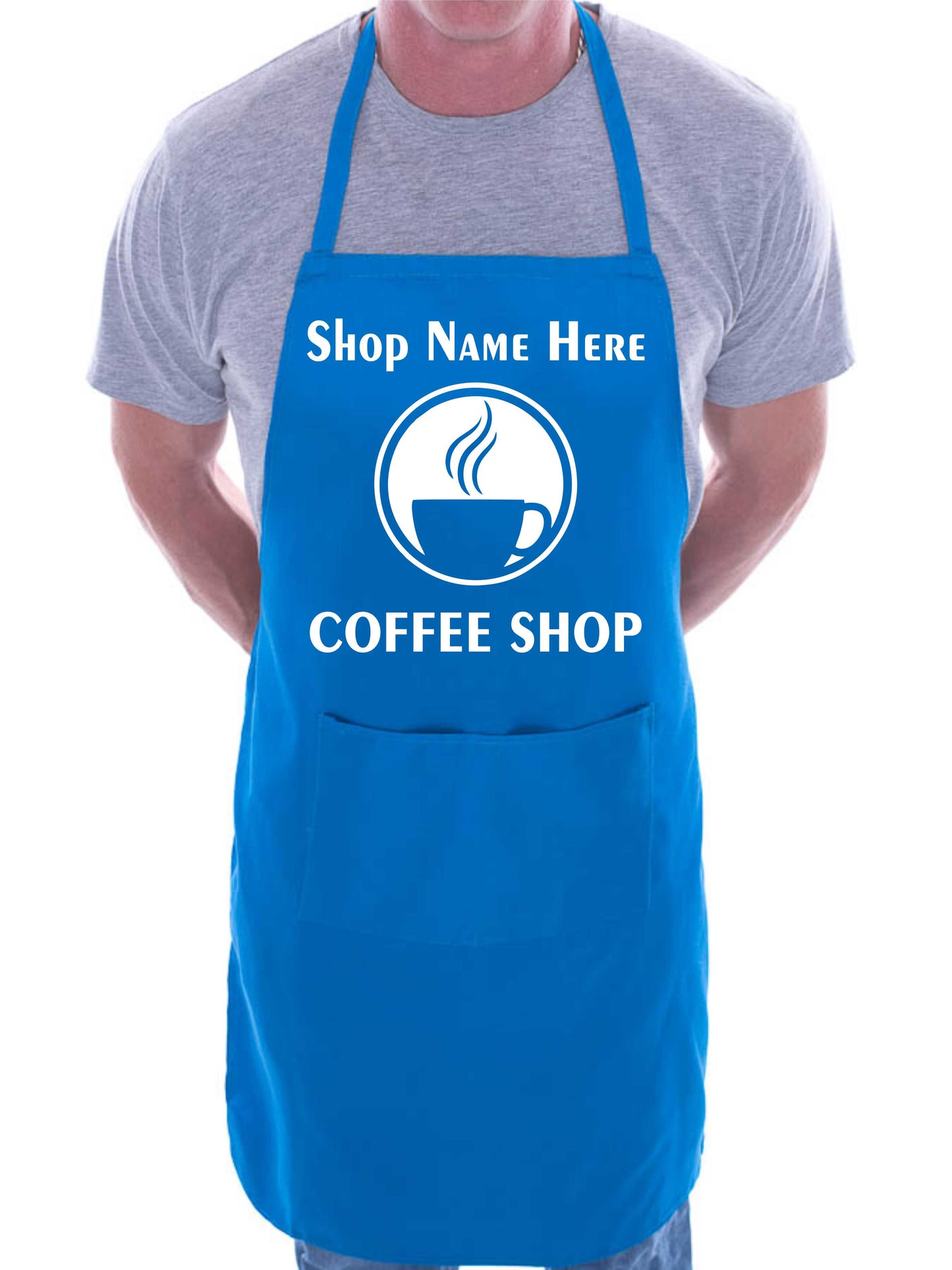 Personalised Apron Coffee Shop Restaurant Add Your Shop Name here