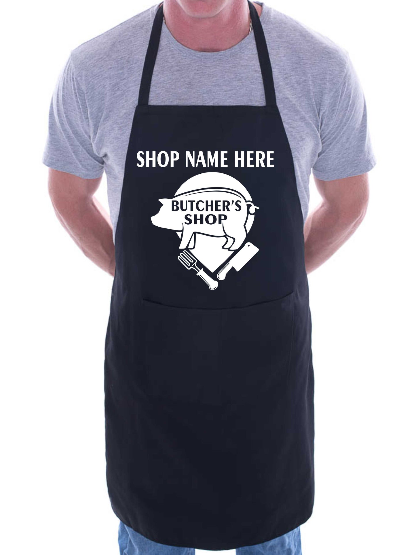 Personalised Apron Butchers Shop Add Shop Name Here Butchery