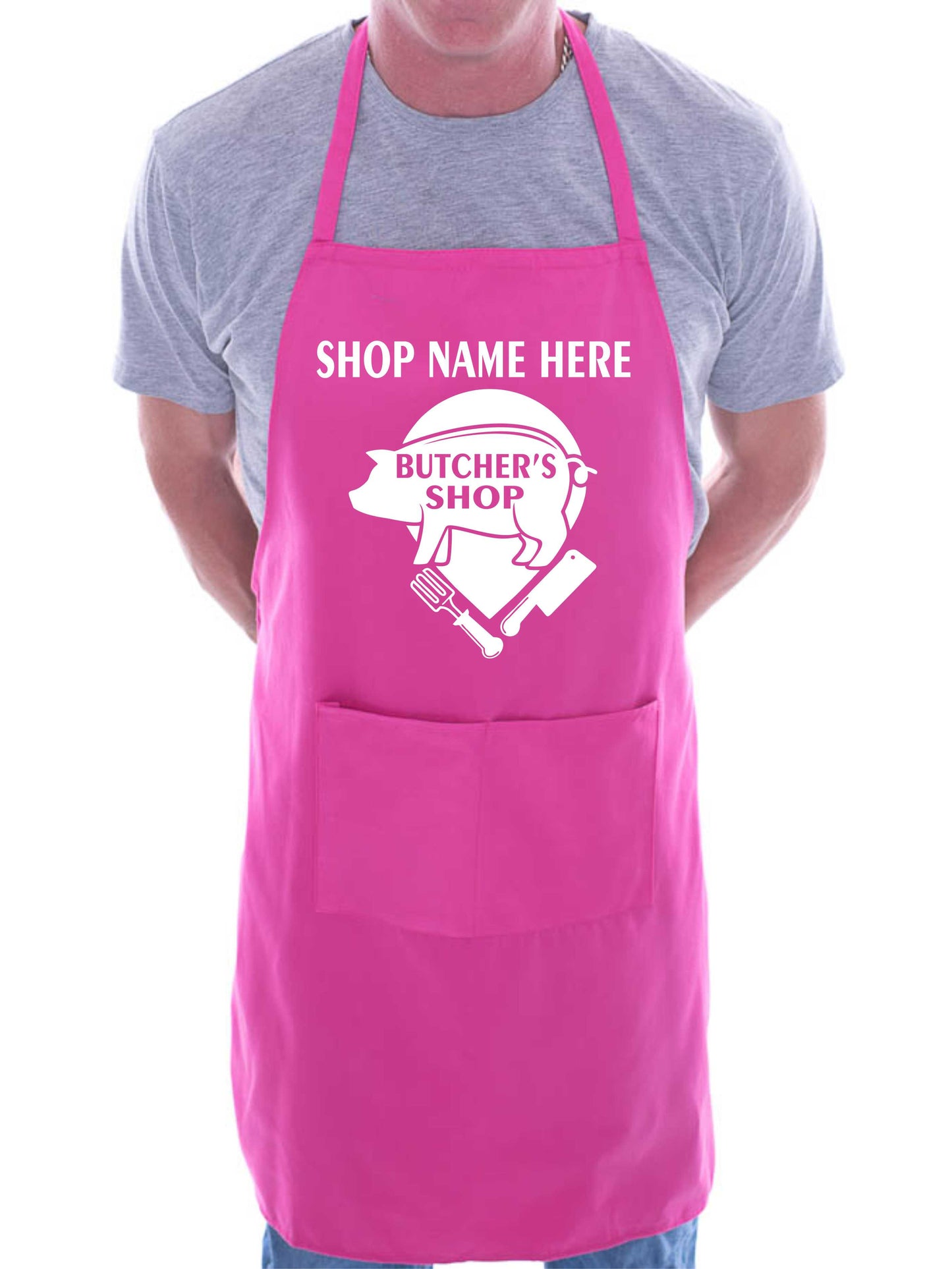 Personalised Apron Butchers Shop Add Shop Name Here Butchery