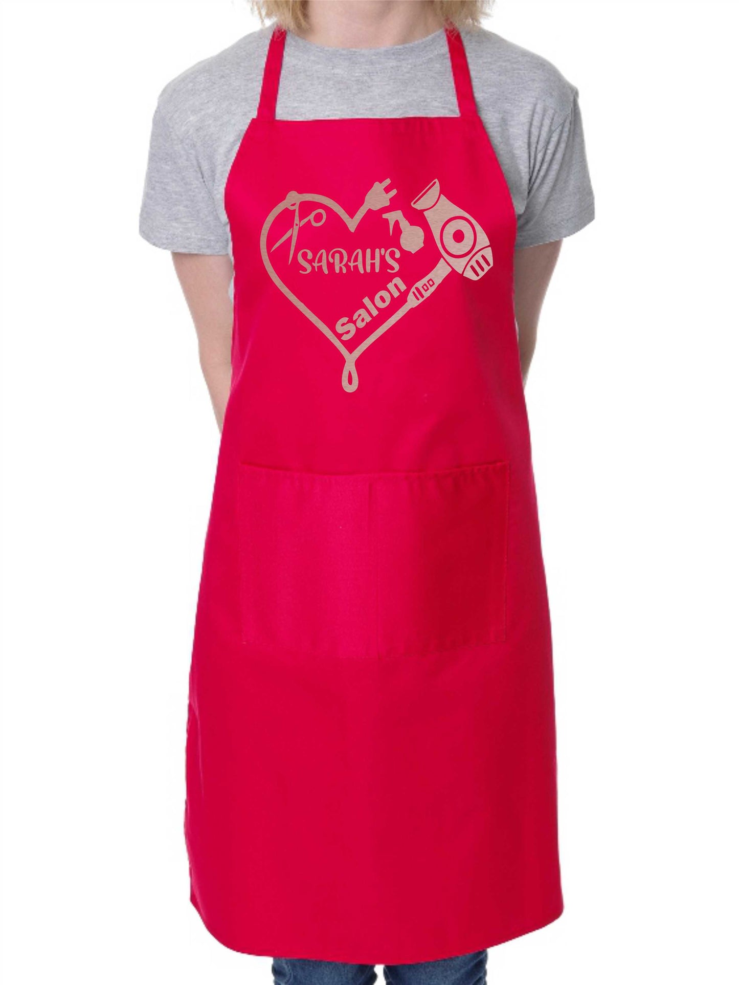 Personalised Apron Hairdresser Beauty Salon Your Name Here Work Gift