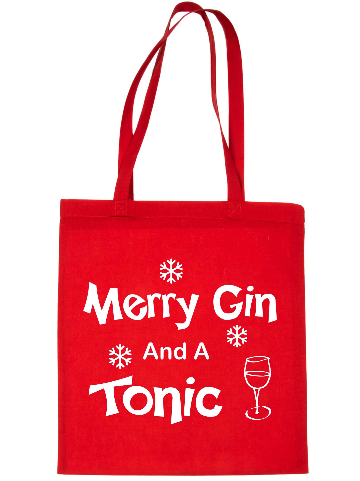 Merry Gin & Tonic Christmas Ladies Woman Gift Funny Shopping Tote Bag For Life