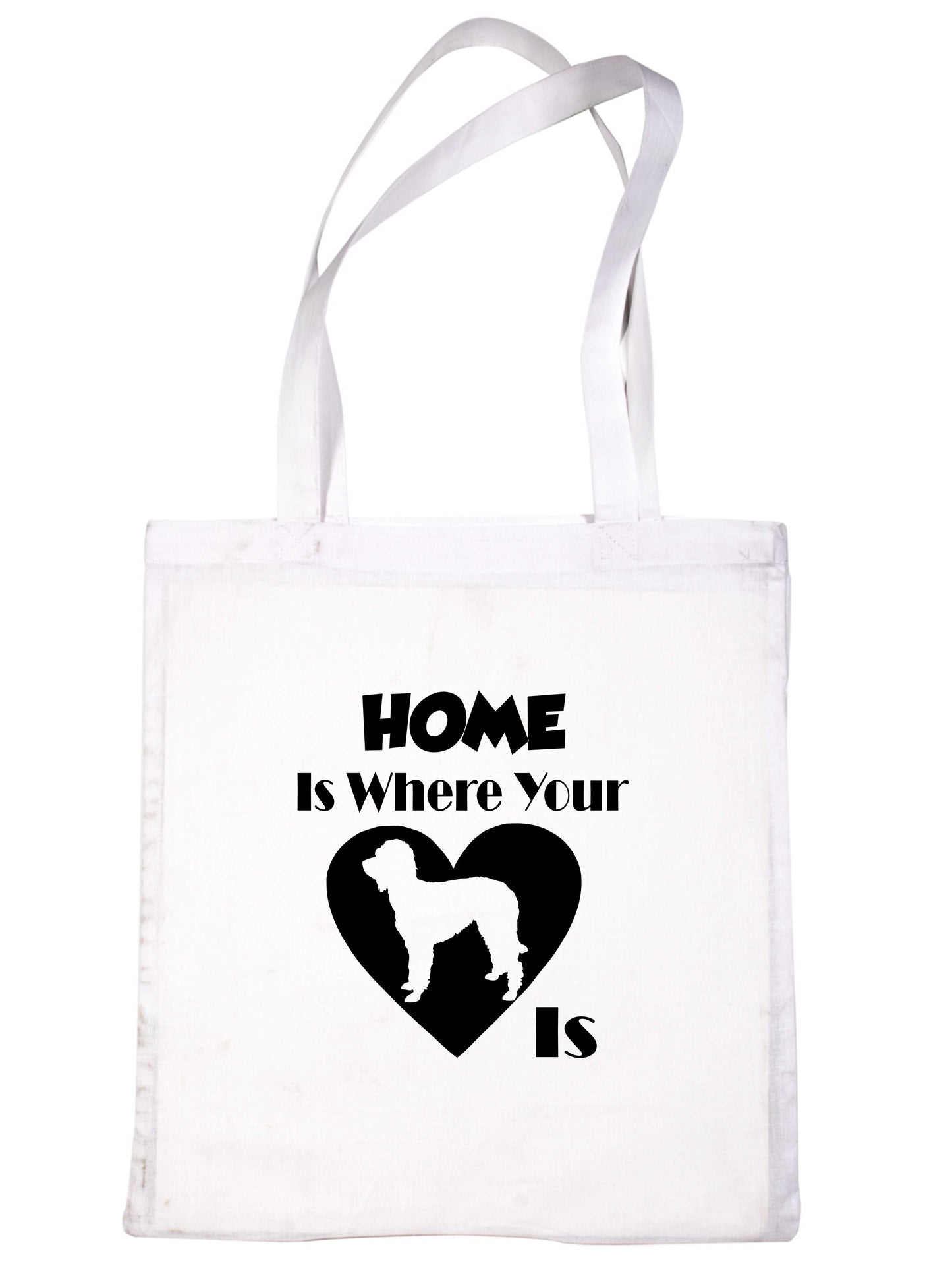 Home Is Where Your Labradoodle Dog Is Funny Dog Lover Gift Shopping Tote Bag