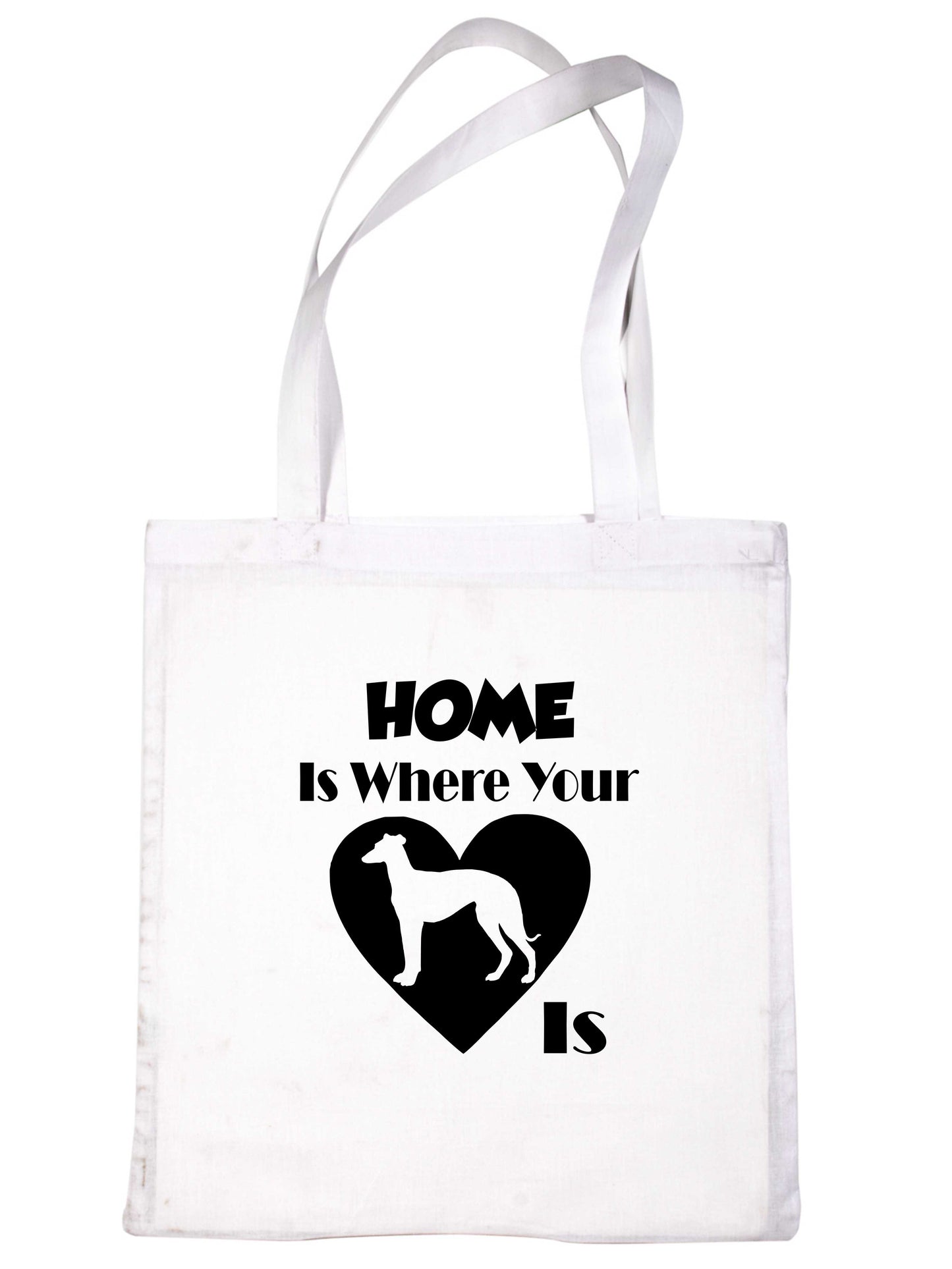 Home Is Where Your Greyhound Dog Is Funny Dog Lover Gift Shopping Tote Bag