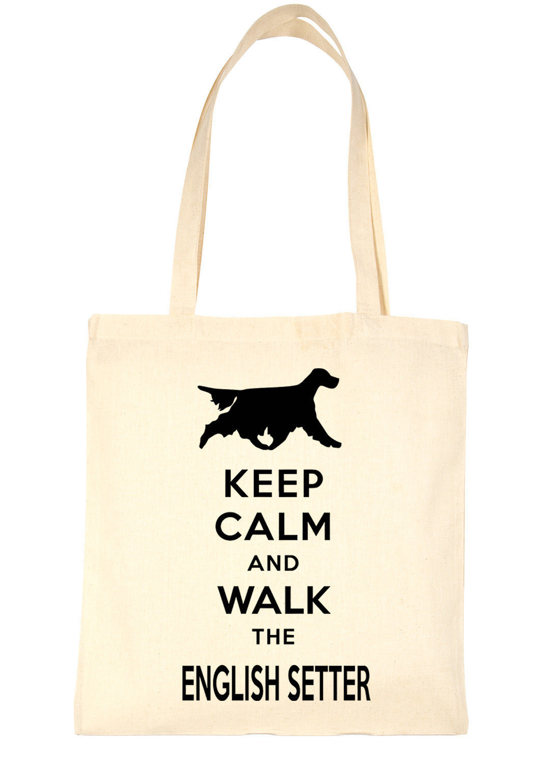 Keep Calm & Walk The English Setter Funny Dog Lover Gift Shopping Tote Bag