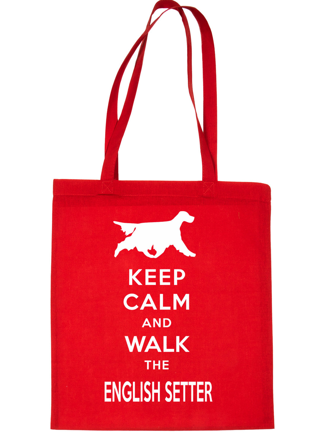 Keep Calm & Walk The English Setter Funny Dog Lover Gift Shopping Tote Bag