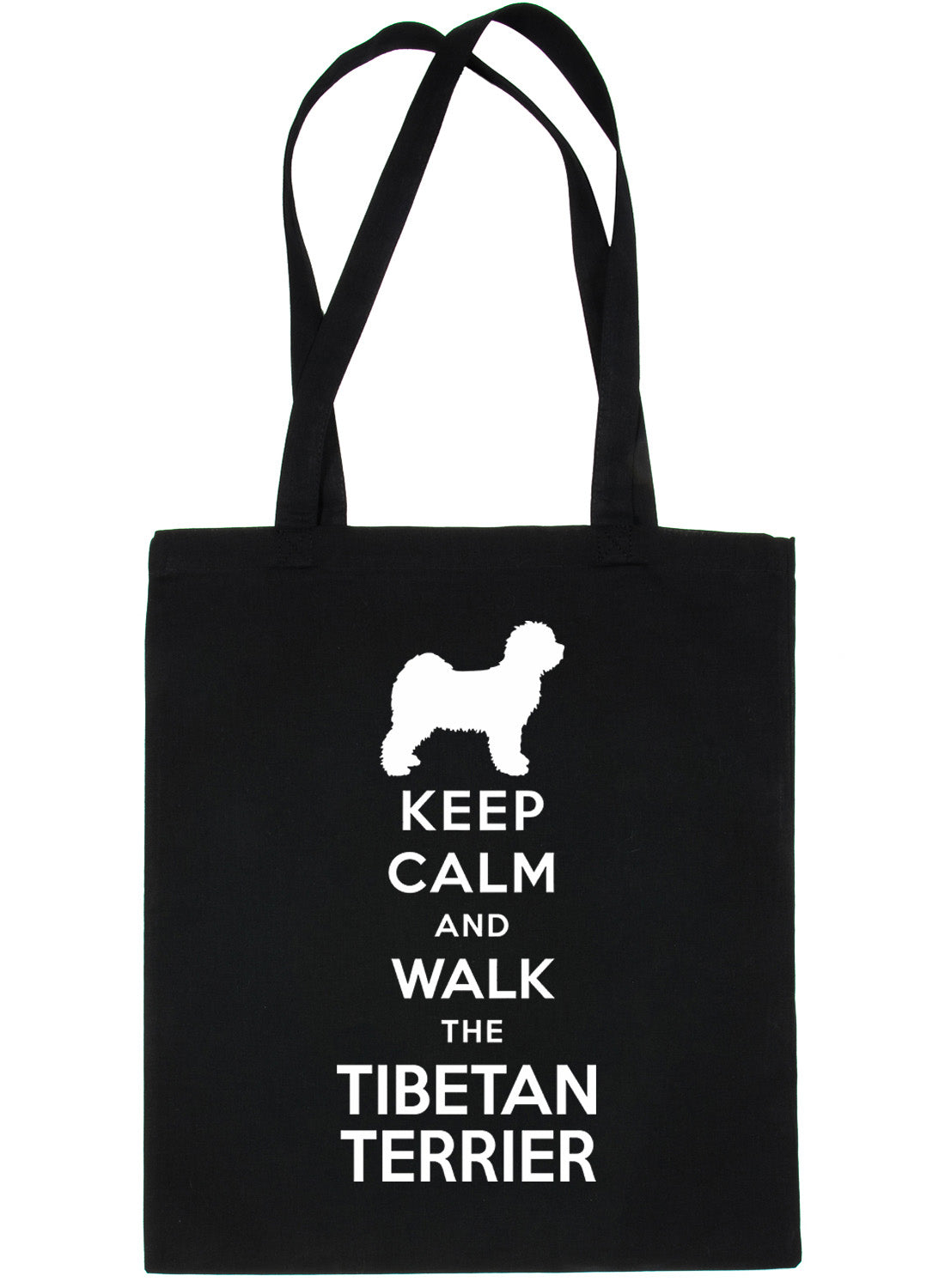 Keep Calm & Walk The Tibetan Terrier Funny Dog Lover Gift Shopping Tote Bag