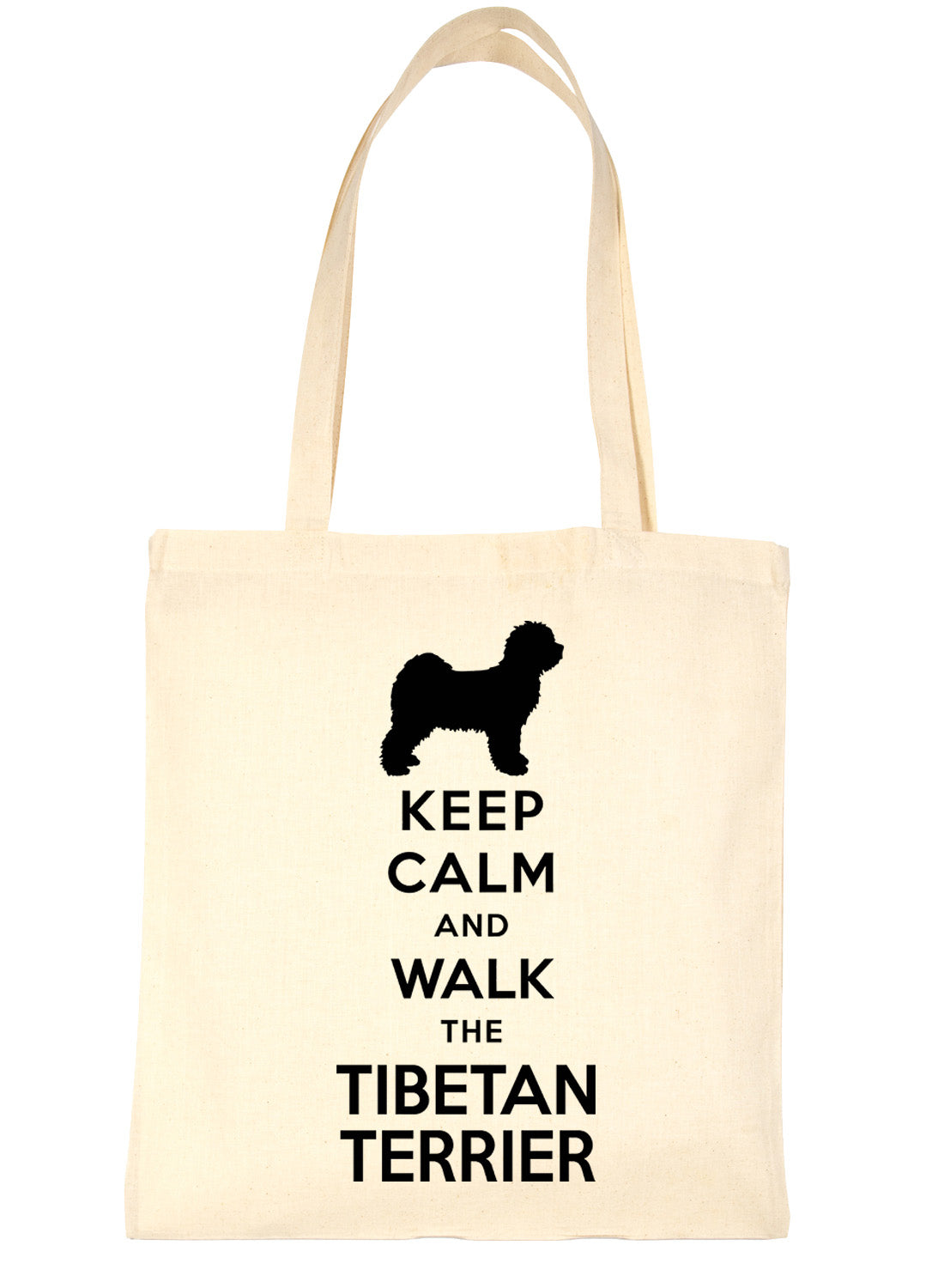 Keep Calm & Walk The Tibetan Terrier Funny Dog Lover Gift Shopping Tote Bag