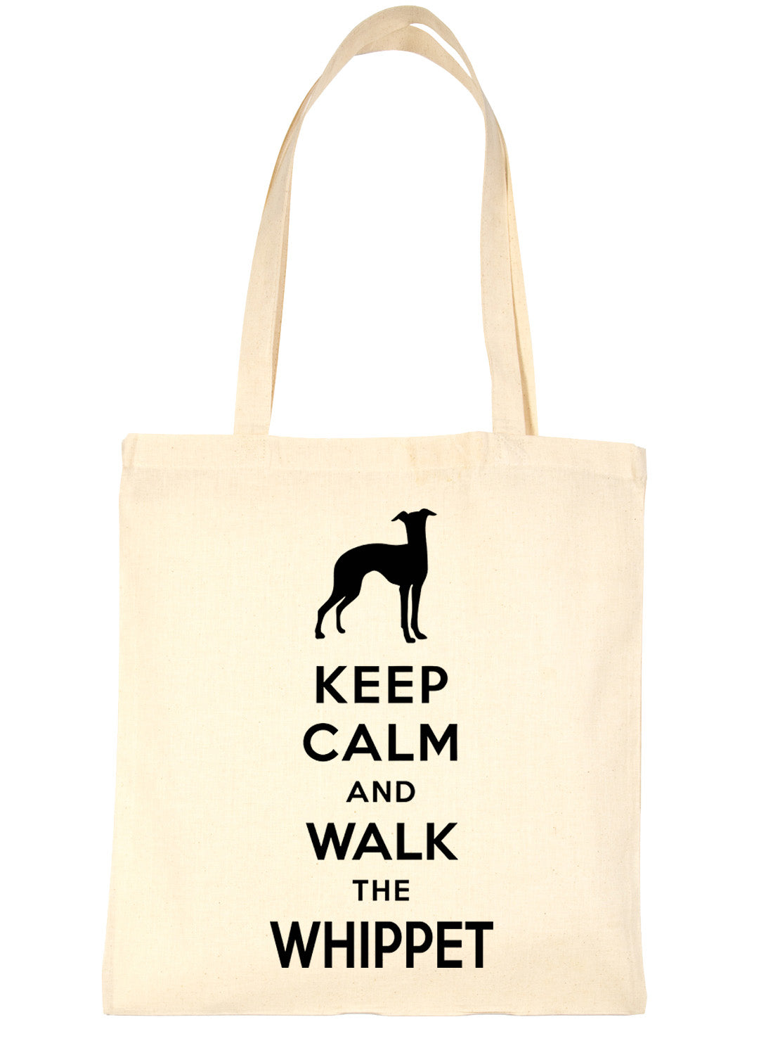 Keep Calm & Walk The Whippet Funny Dog Lover Gift Shopping Tote Bag