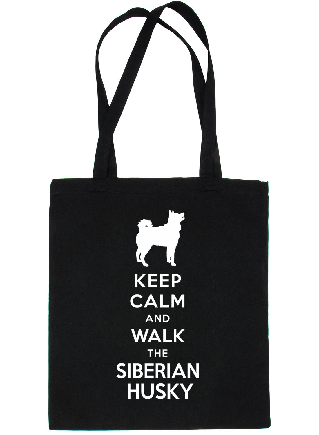 Keep Calm & Walk The Siberian Husky Funny Dog Lover Gift Shopping Tote Bag