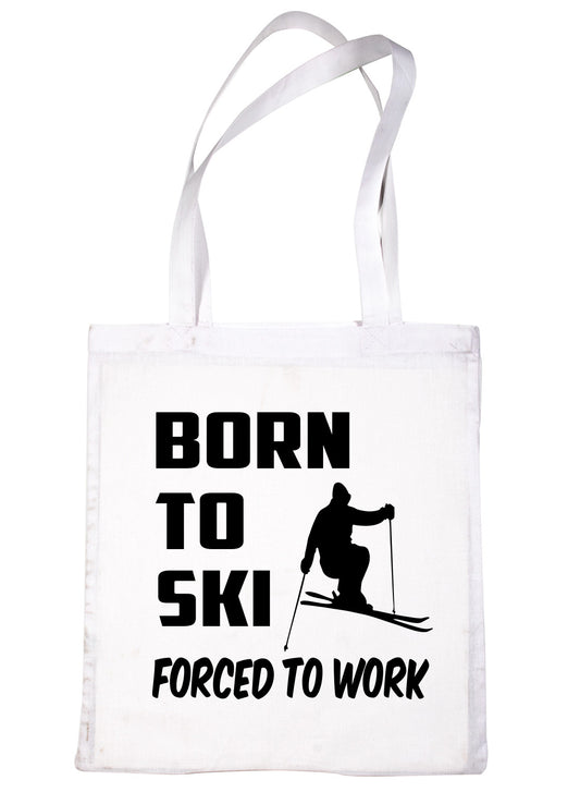 Born To Ski Skier Wintersports Shopping Tote Bag