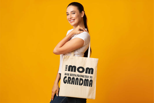 This Mom Has Been promoted To Grandma Funny Bag For Life Shopping Tote Bag