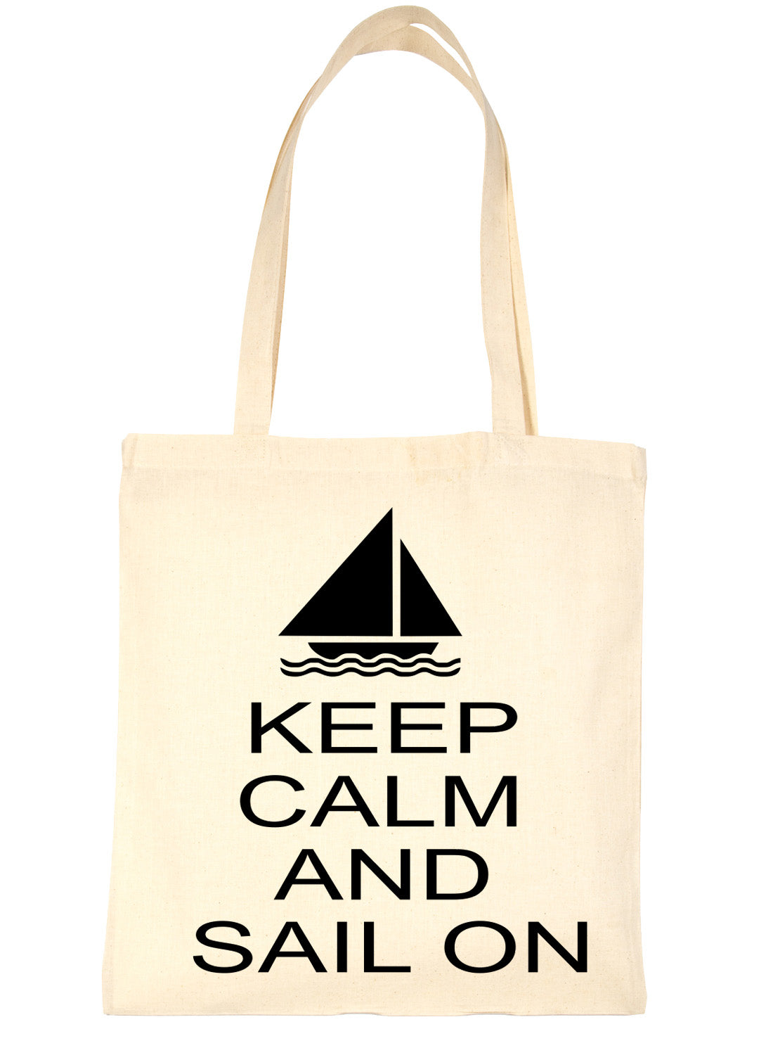 Keep Calm & Sail On Sailing Yatching Shopping Tote Bag Ladies Gift