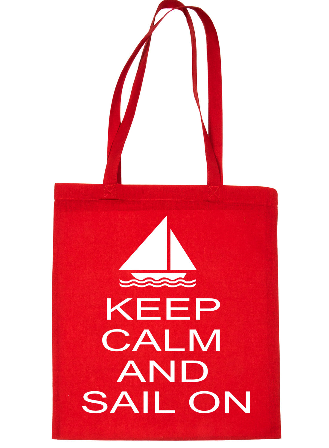 Keep Calm & Sail On Sailing Yatching Shopping Tote Bag Ladies Gift