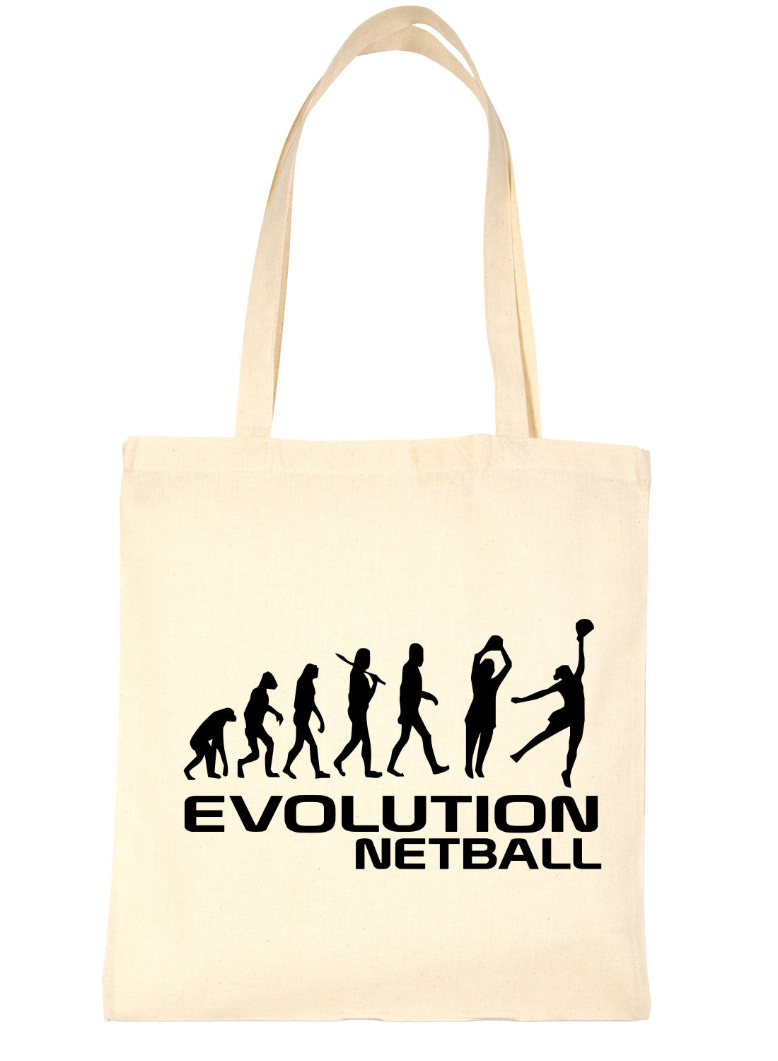 Evolution Of Netball Shopping Tote Bag Ladies Gift