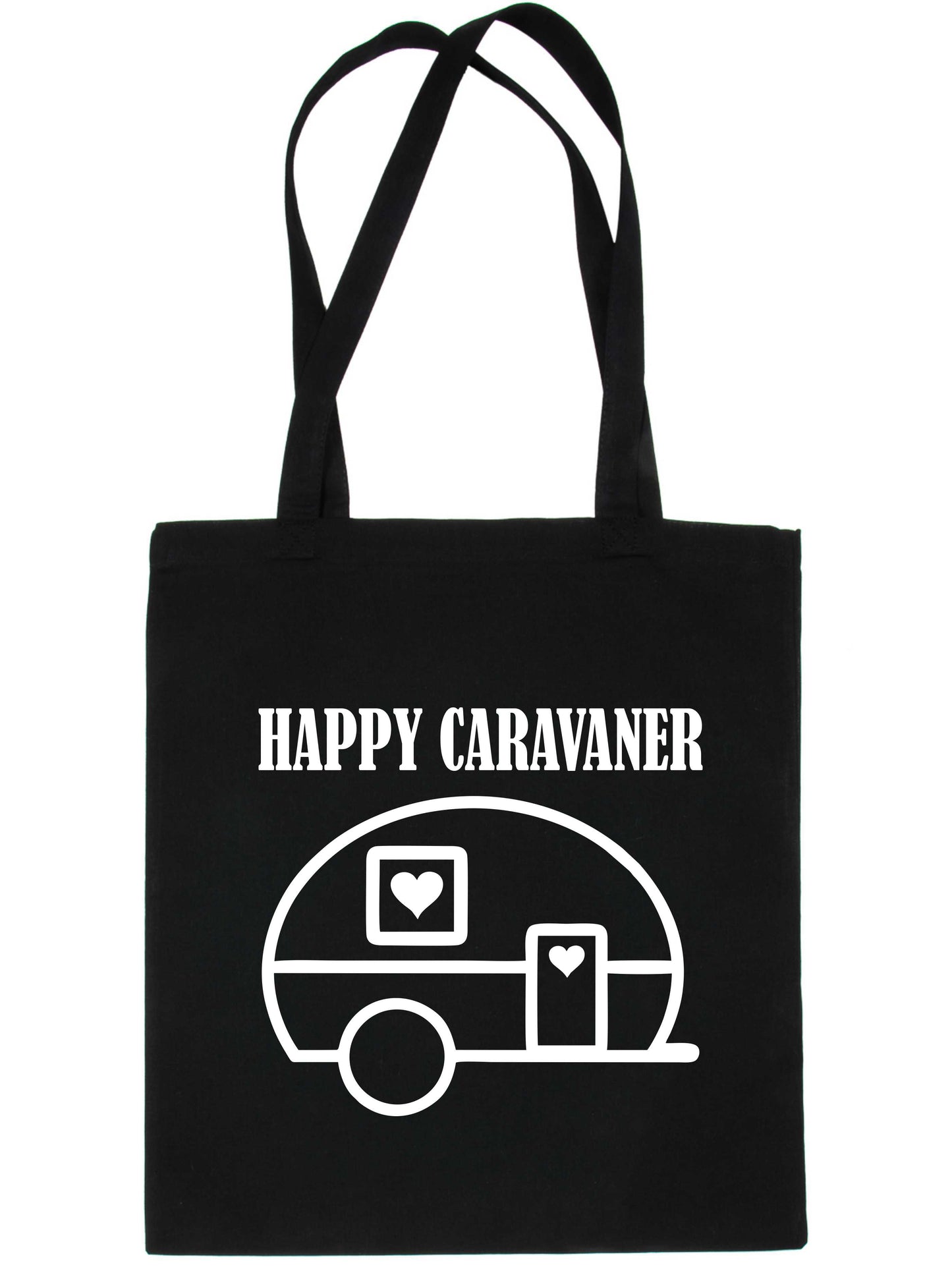 Happy Caravaner Camping Holiday Funny Reusable Shopping Tote Bag