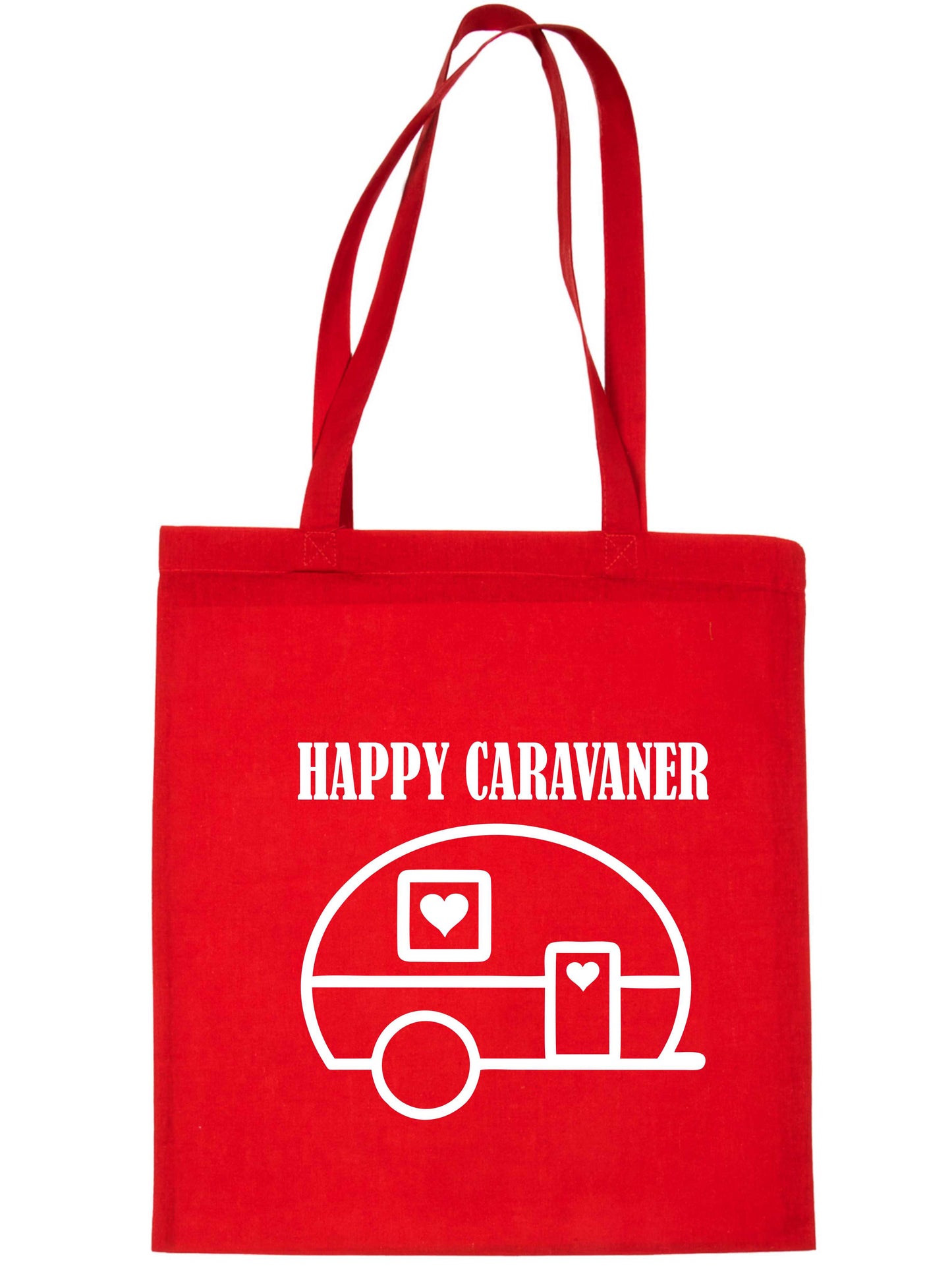 Happy Caravaner Camping Holiday Funny Reusable Shopping Tote Bag