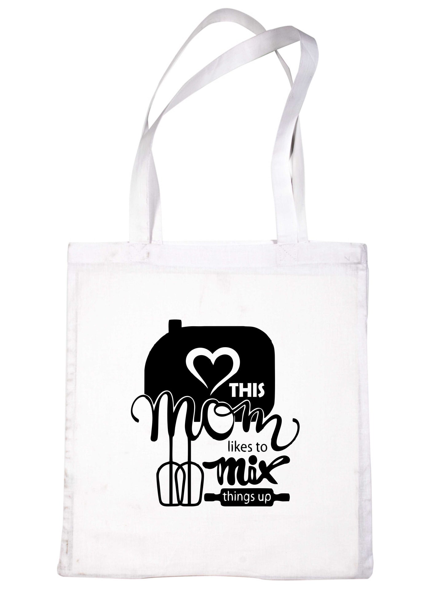 This Mom Like To Mix Funny Ladies Kitchen Reusable Shopping Tote Bag