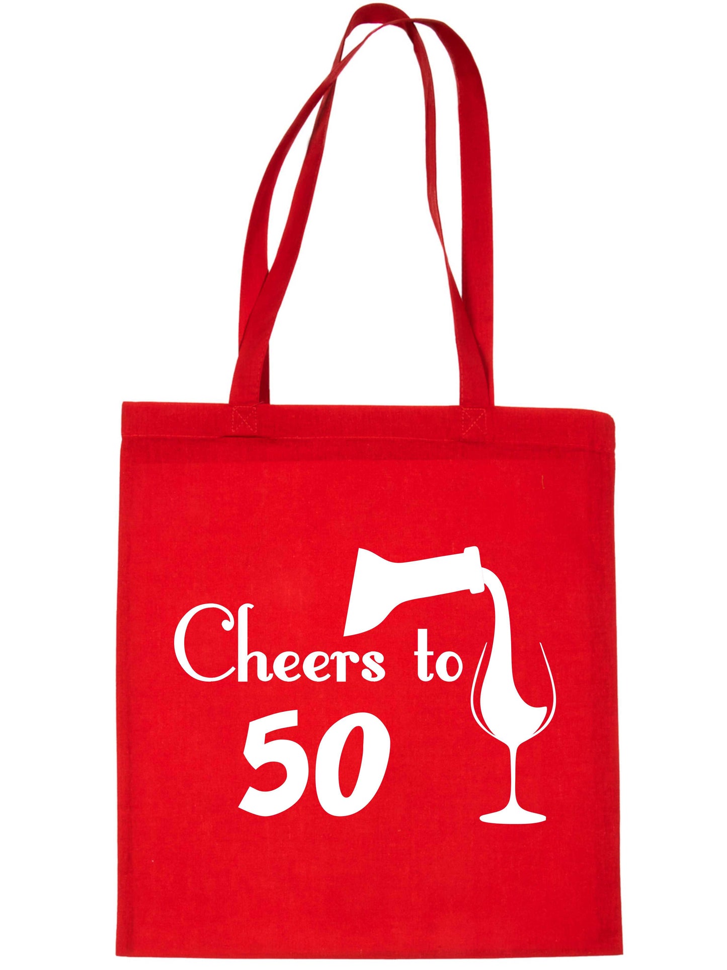 Cheers to Being 50 Birthday Gift For 50 Year Old Reusable Shopping Tote Bag