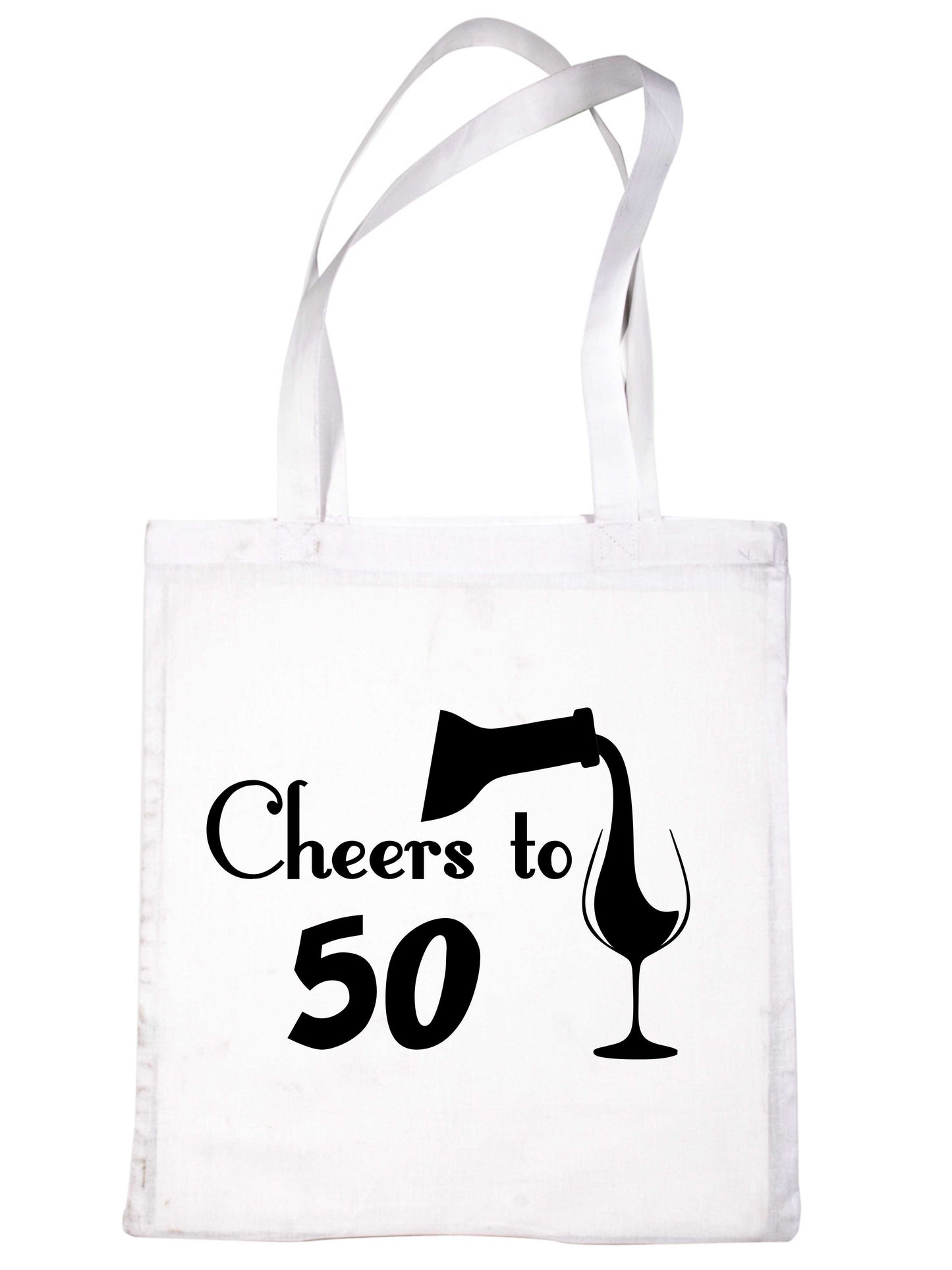 Cheers to Being 50 Birthday Gift For 50 Year Old Reusable Shopping Tote Bag