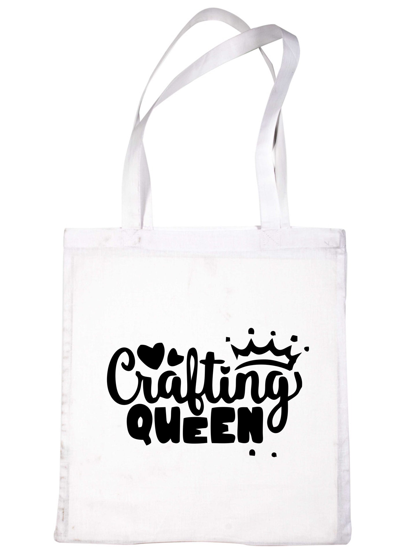 Crafting Queen Knitting Crochet Slogan Ladies Reusable Shopping Tote Bag