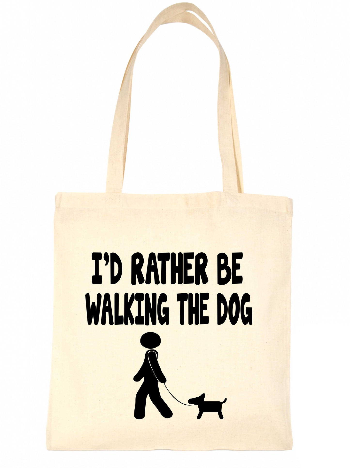 I'd Rather Be Walking The Dog Funny Shopping Tote Bag For Life