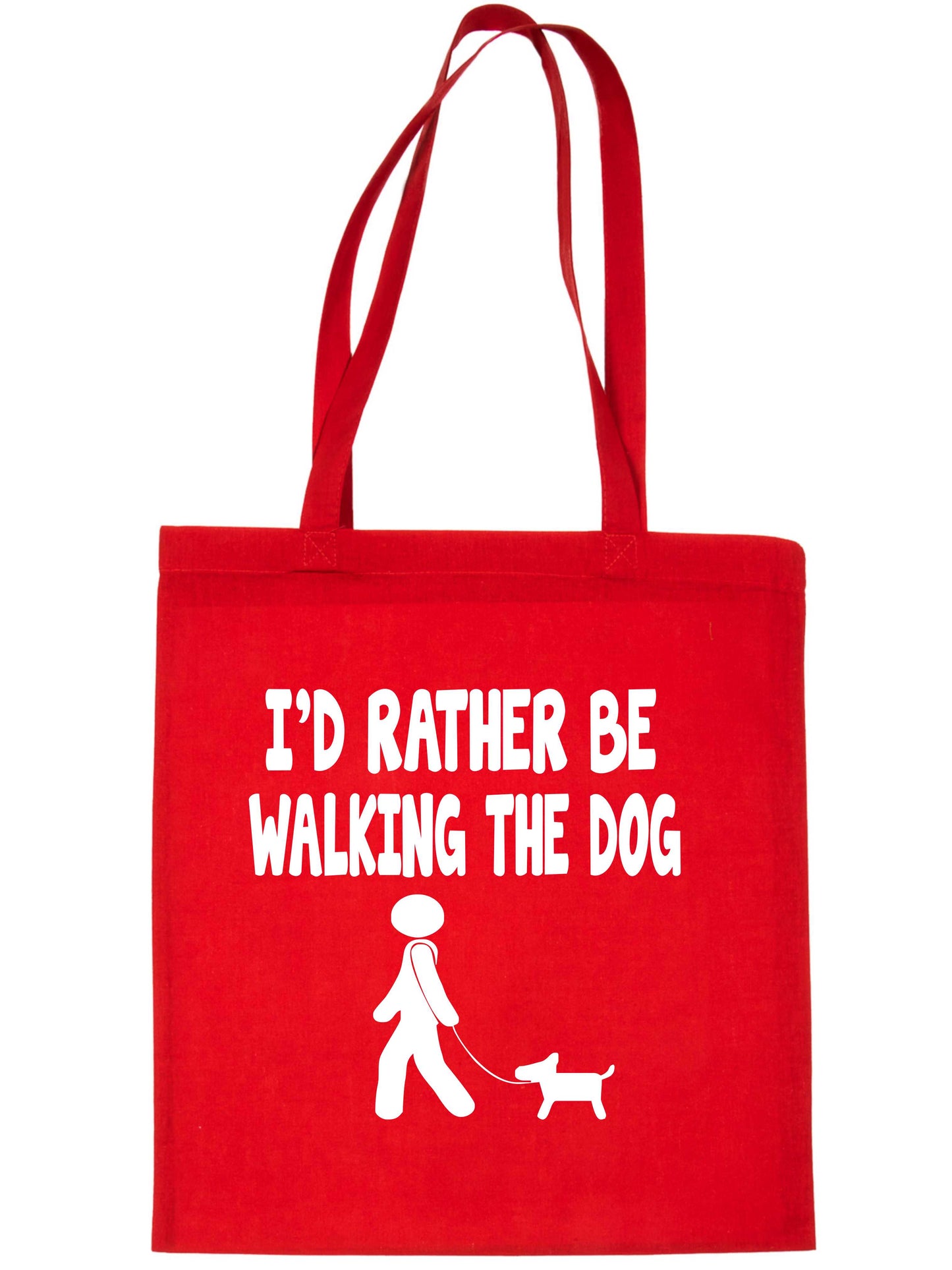 I'd Rather Be Walking The Dog Funny Shopping Tote Bag For Life