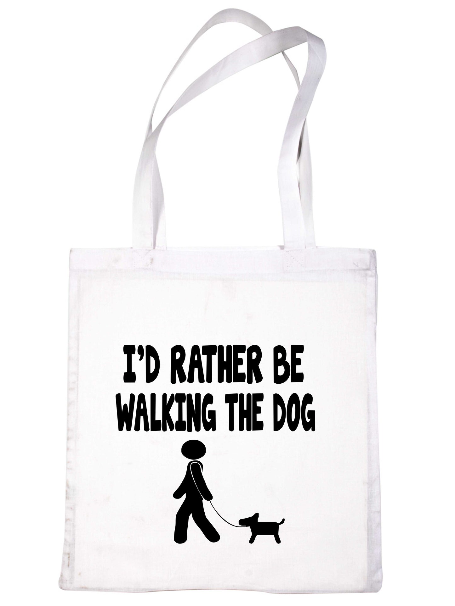 I'd Rather Be Walking The Dog Funny Shopping Tote Bag For Life