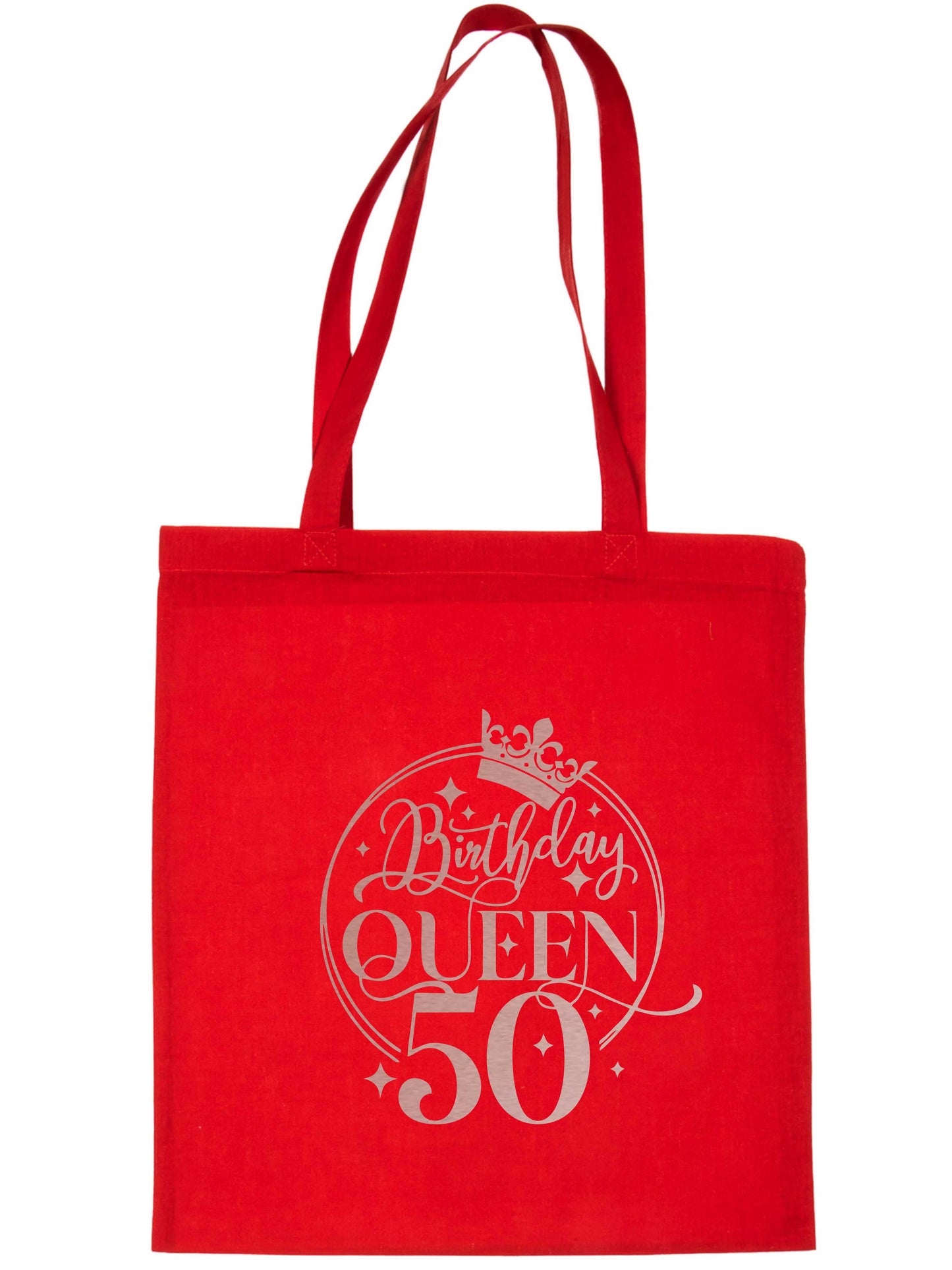 Birthday Queen 50 In Rose Gold Print 50th Birthday Gift Resuable Shopping Bag