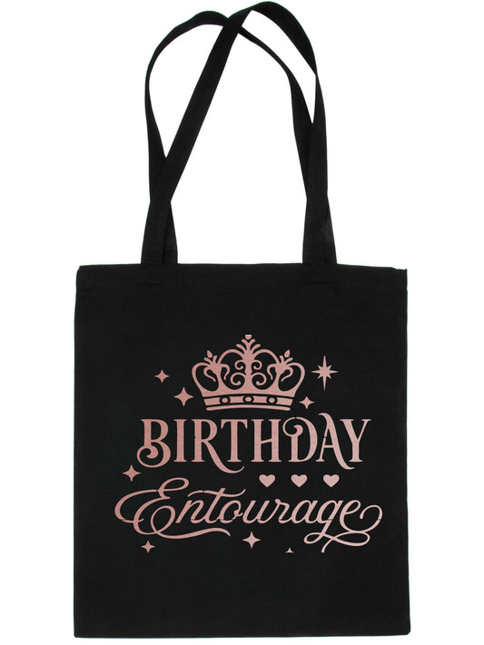 Birthday Entourage In Rose Gold Print Birthday Gift Resuable Shopping Bag