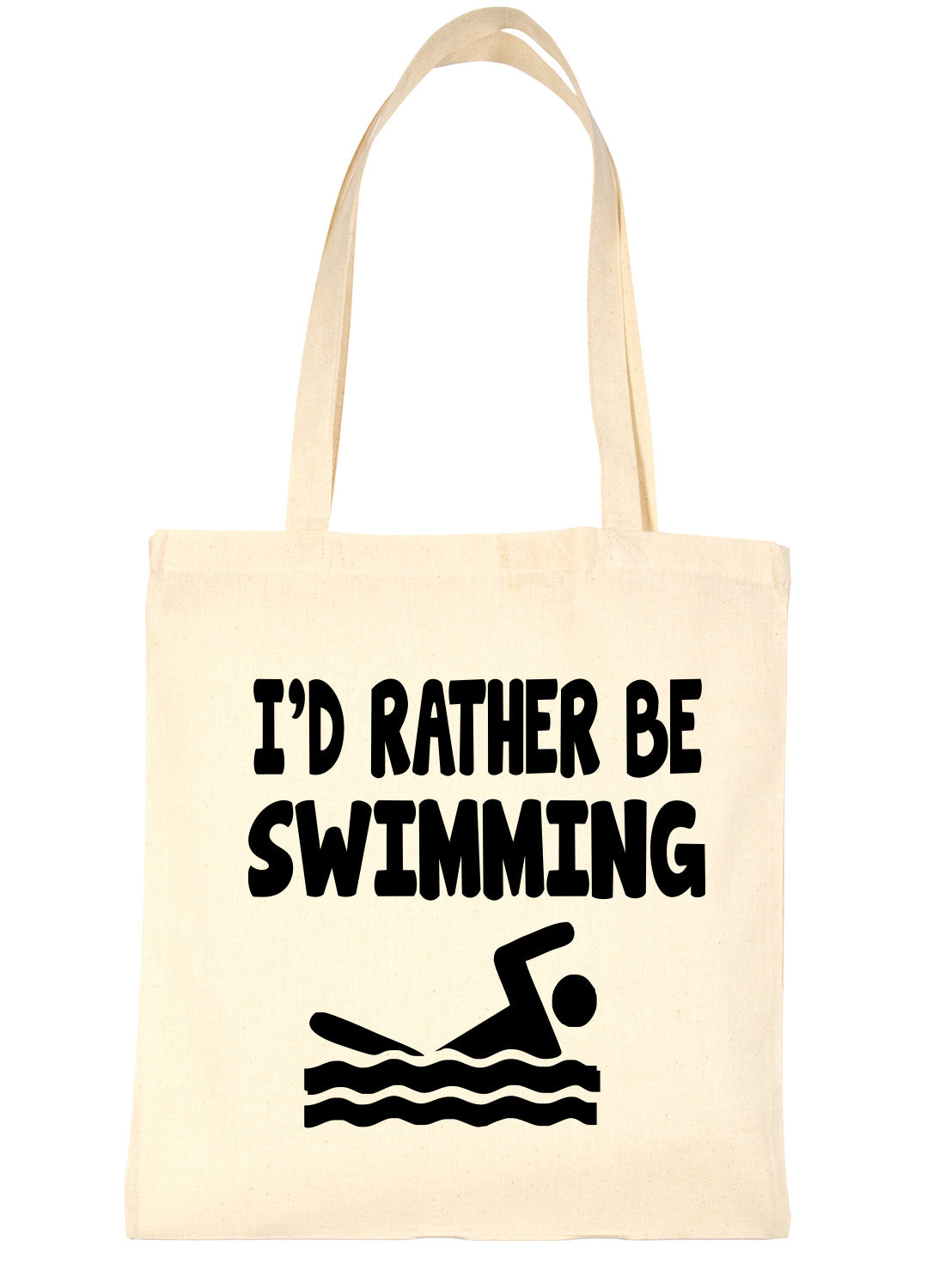 I'd Rather Be Swimming Swimmer Shopping Tote Bag Ladies Gift