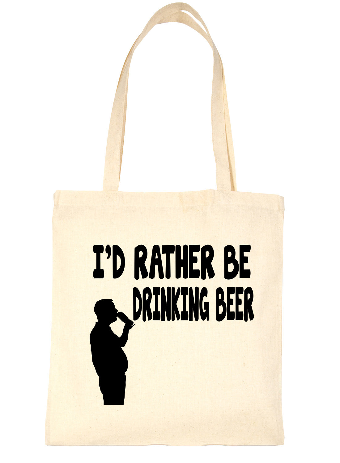 I'd Rather Be Drinking Beer Wine Shopping Tote Bag Ladies Gift