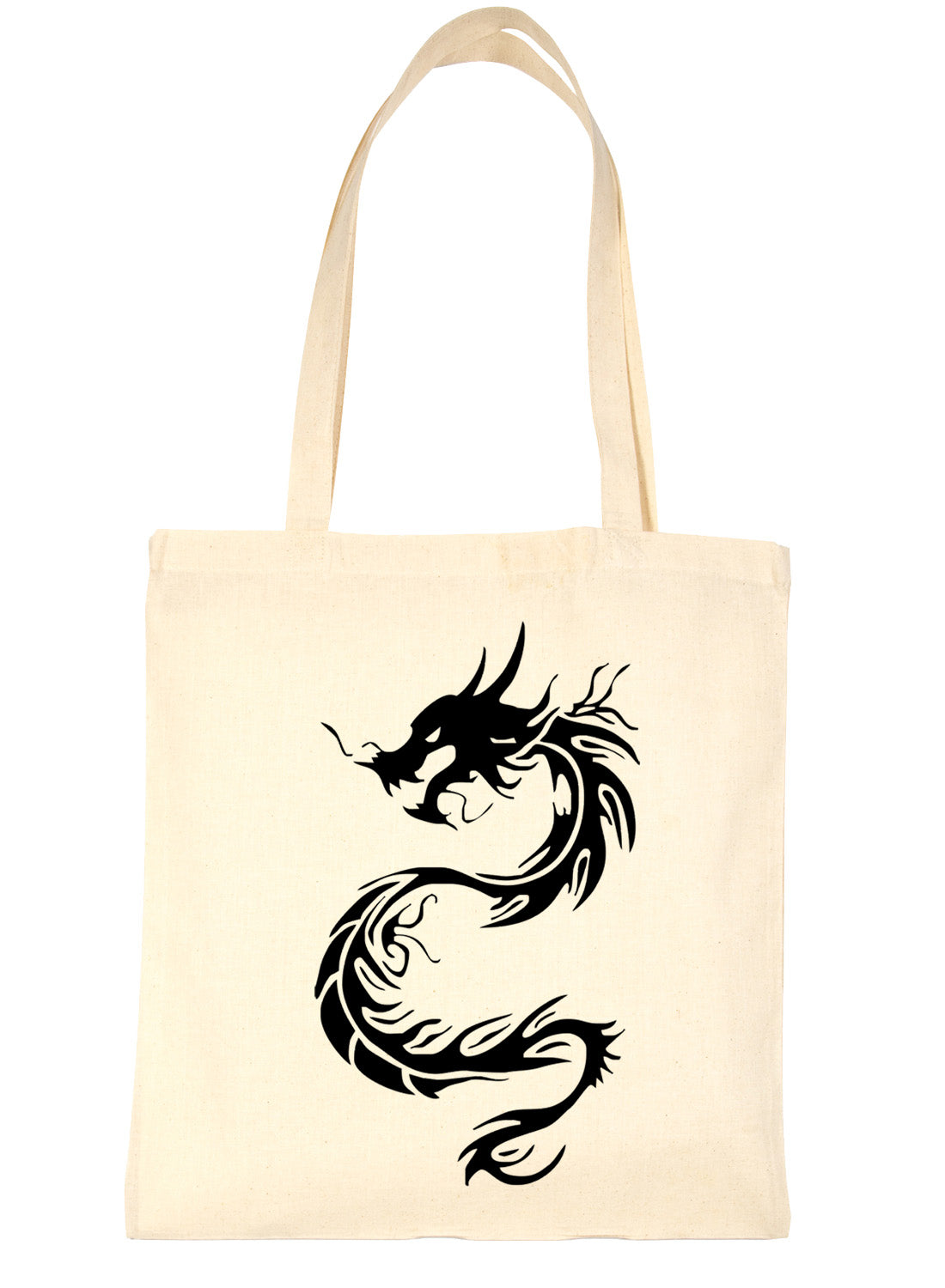 Tribal Dragon Tattoo Style Shopping Tote Bag