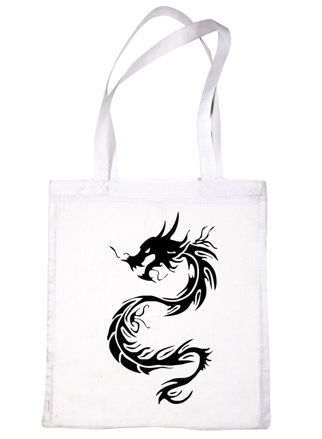 Tribal Dragon Tattoo Style Shopping Tote Bag
