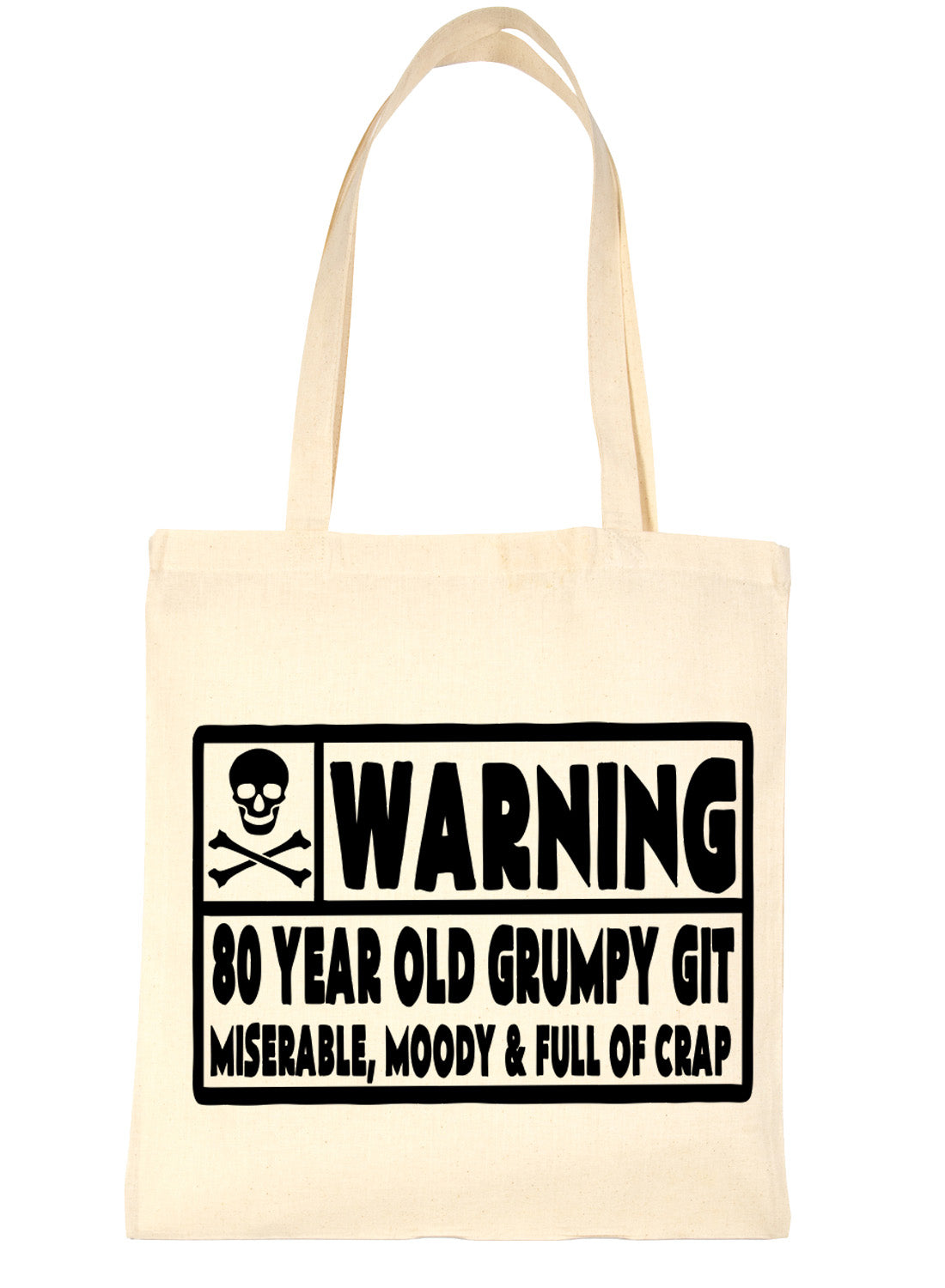 80 Year Old Git 80th Birthday Present Shopping Tote Bag Ladies Gift