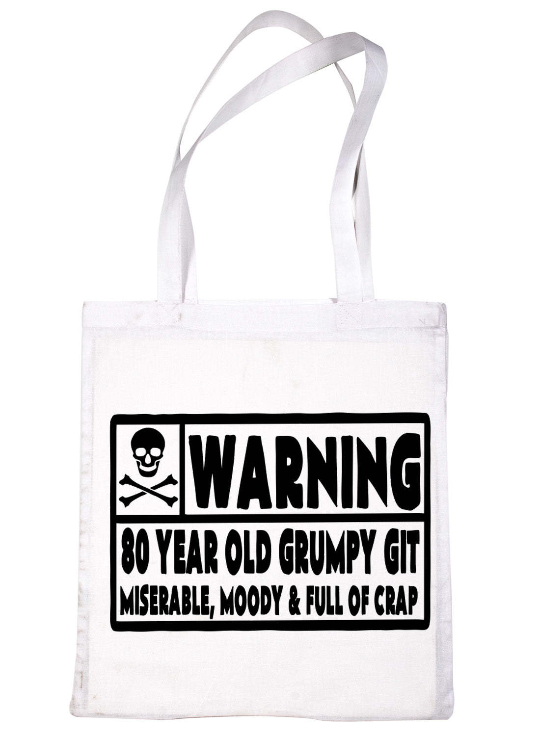 80 Year Old Git 80th Birthday Present Shopping Tote Bag Ladies Gift