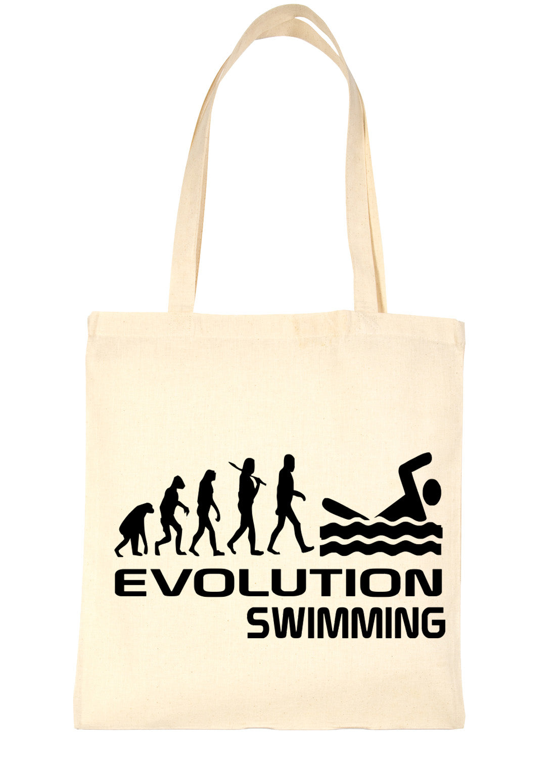 Evolution Of Swimming Swimmer Funny Shopping Tote Bag Ladies Gift