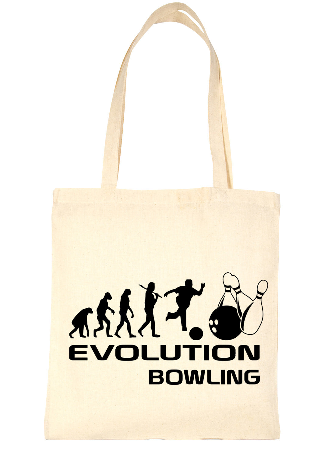 Evolution Of Ten Pin Bowling Funny Shopping Tote Bag Ladies Gift