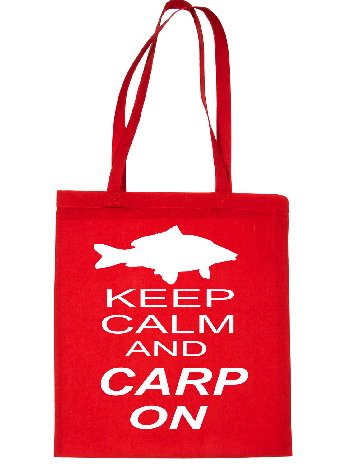 Keep Calm & Carp On Fishing Angling Shopping Tote Bag For Life Ladies Gift