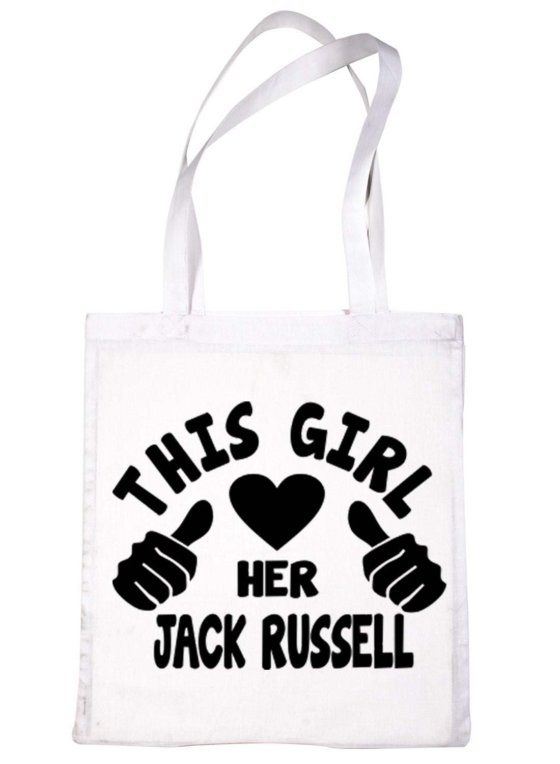 This Girl Loves Her Jack Russell Dog Lover Shopping Tote Bag For Life