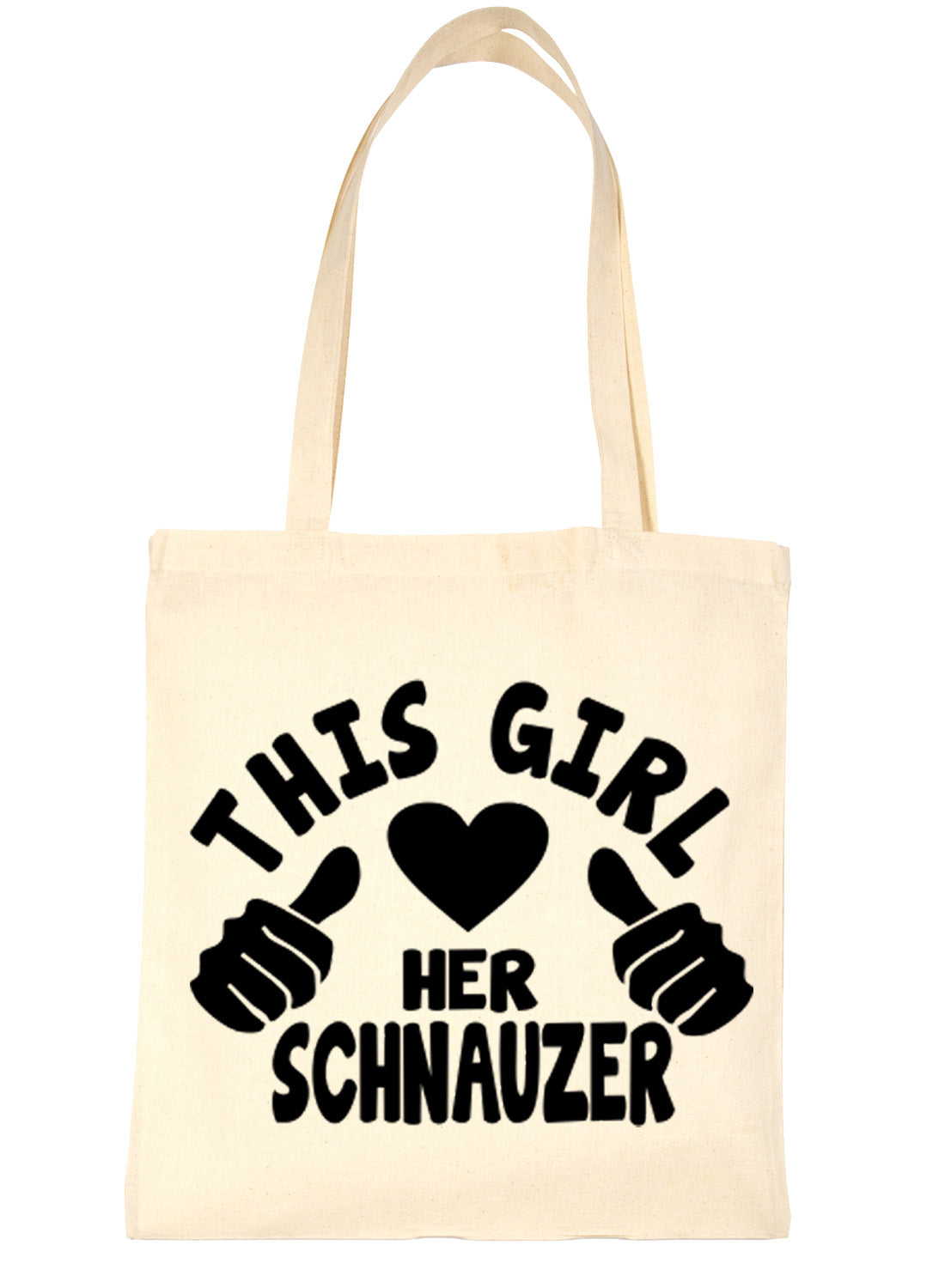 This Girl Loves Her Schnauzer Dog Lover Shopping Tote Bag For Life