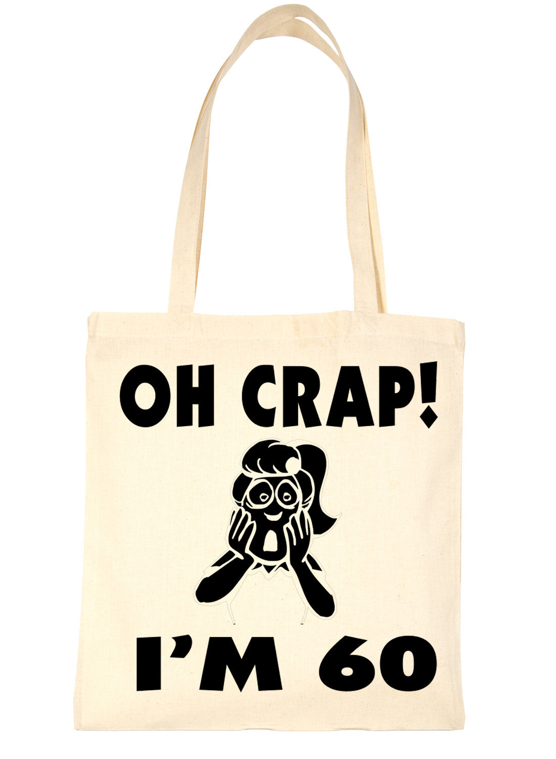 Oh Crap I'm 60 60th Birthday Funny Shopping Tote Bag For Life