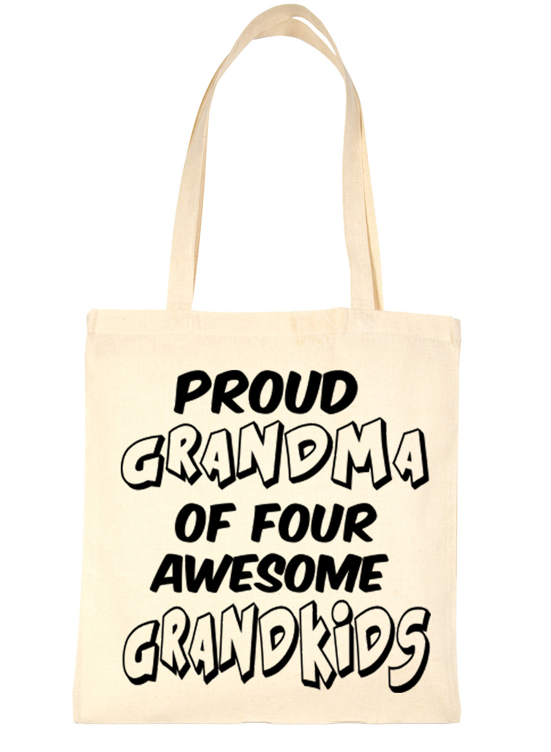 Proud Grandma Of 4 Grandchildren Shopping Tote Bag For Life