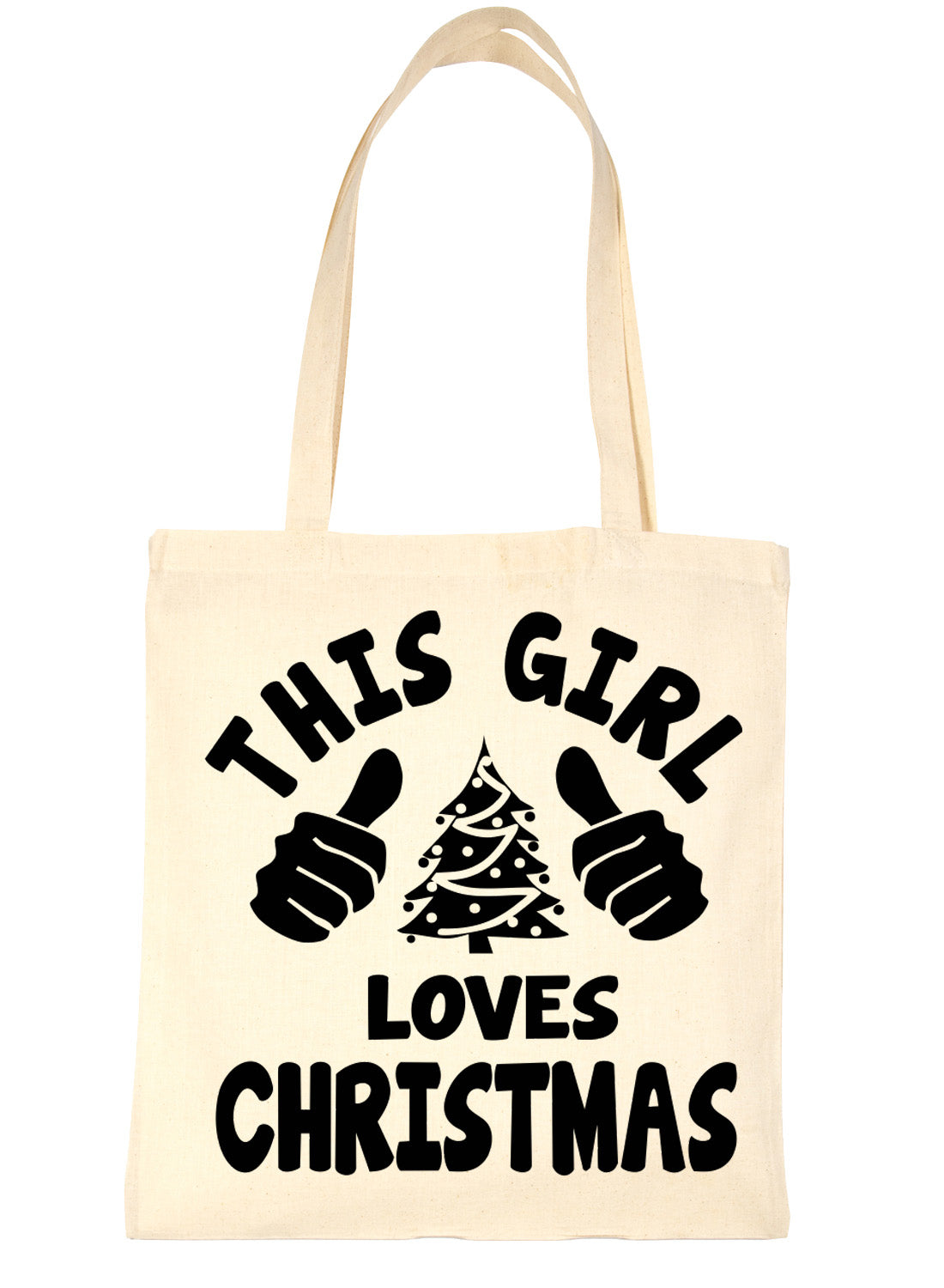 This Girl Loves Christmas Santa Gift Funny Shopping Tote Bag For Life