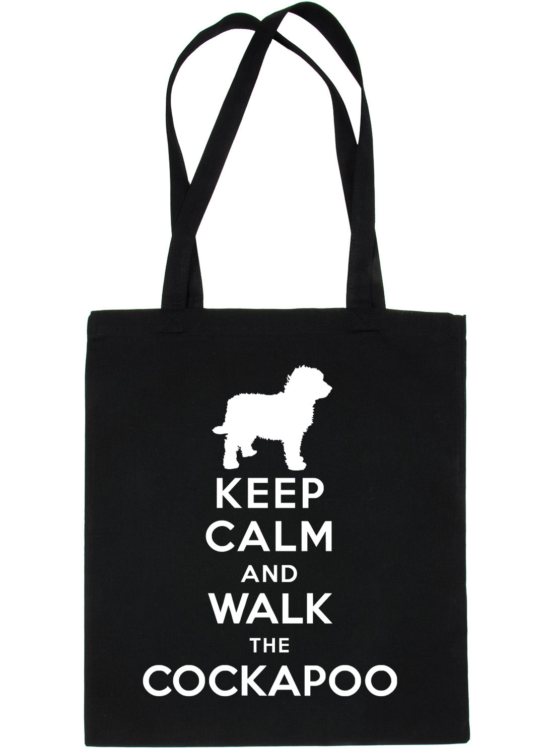 Keep Calm & Walk Cockapoo Dog Lovers Funny Shopping Tote Bag For Life