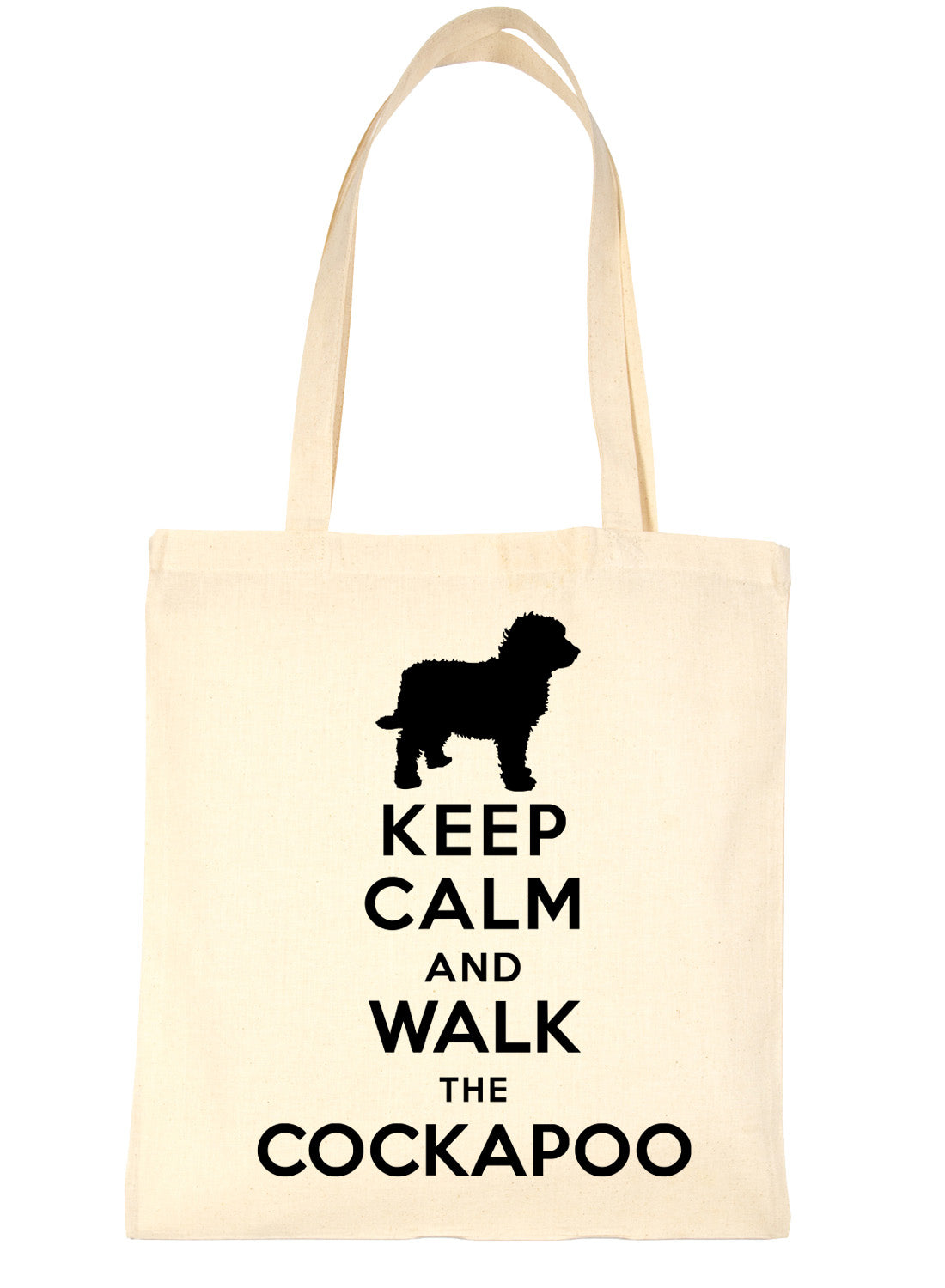 Keep Calm & Walk Cockapoo Dog Lovers Funny Shopping Tote Bag For Life